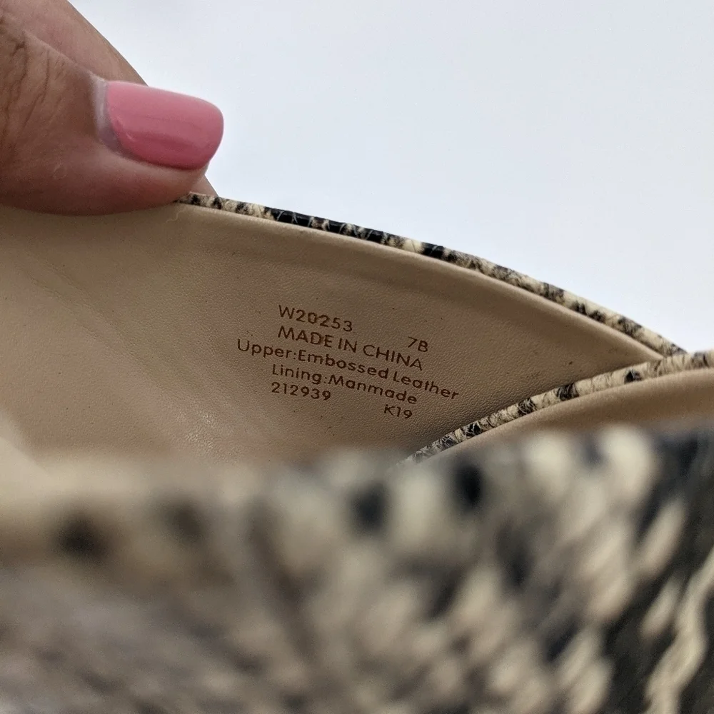 NWOT COLE HAAN Criss Cross Snakeskin Heeled Sandal